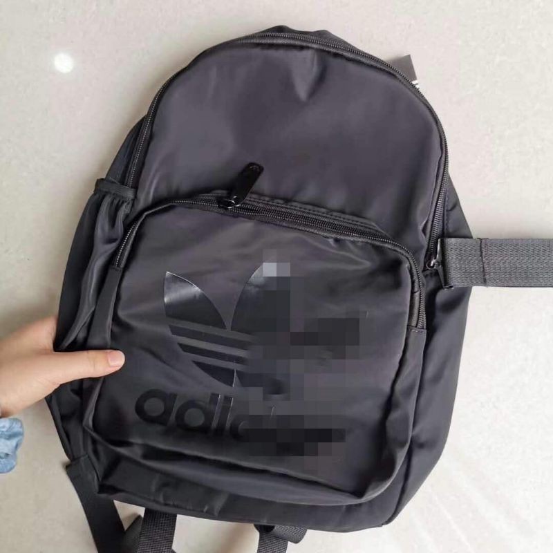 Balo ADIDAS xuất Âu xịn dập logo mờ vải dù màu trơn tím, đen