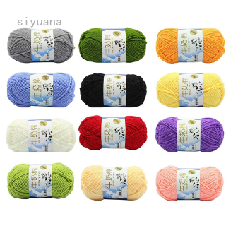 Set 5 Cuộn Len cotton Sữa Dày Trung Bình Dùng Đan Khăn Choàng DIY Cho Bé