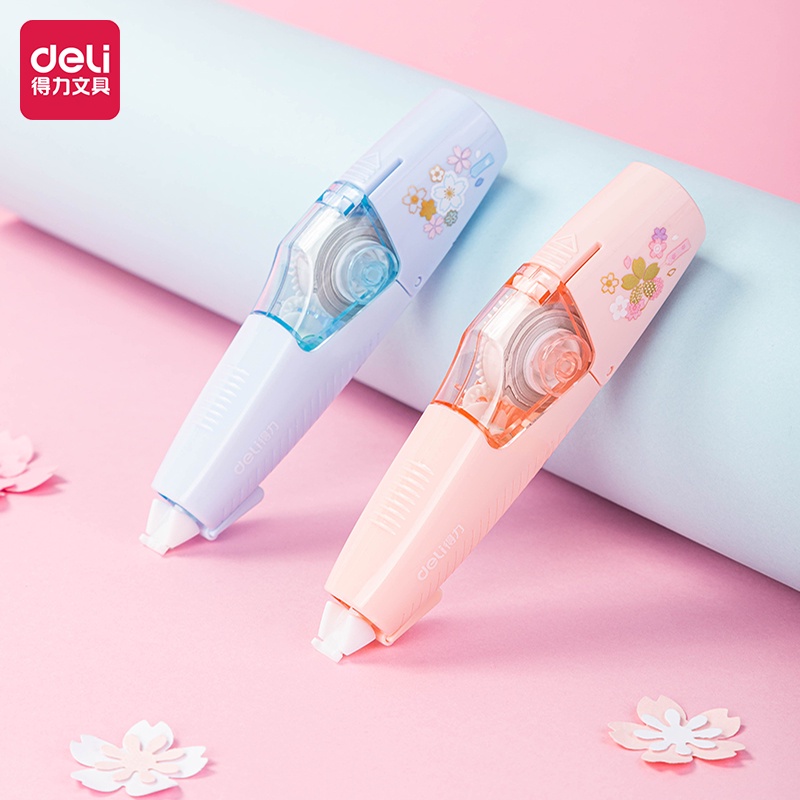 Deli Bút xóa kéo kèm ruột bút tiện dụng