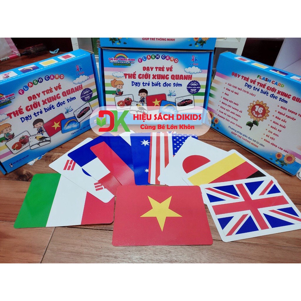 Flashcard Thẻ học thông minh dạy trẻ về thế giới xung quanh tặng kèm file nghe tiếng Anh