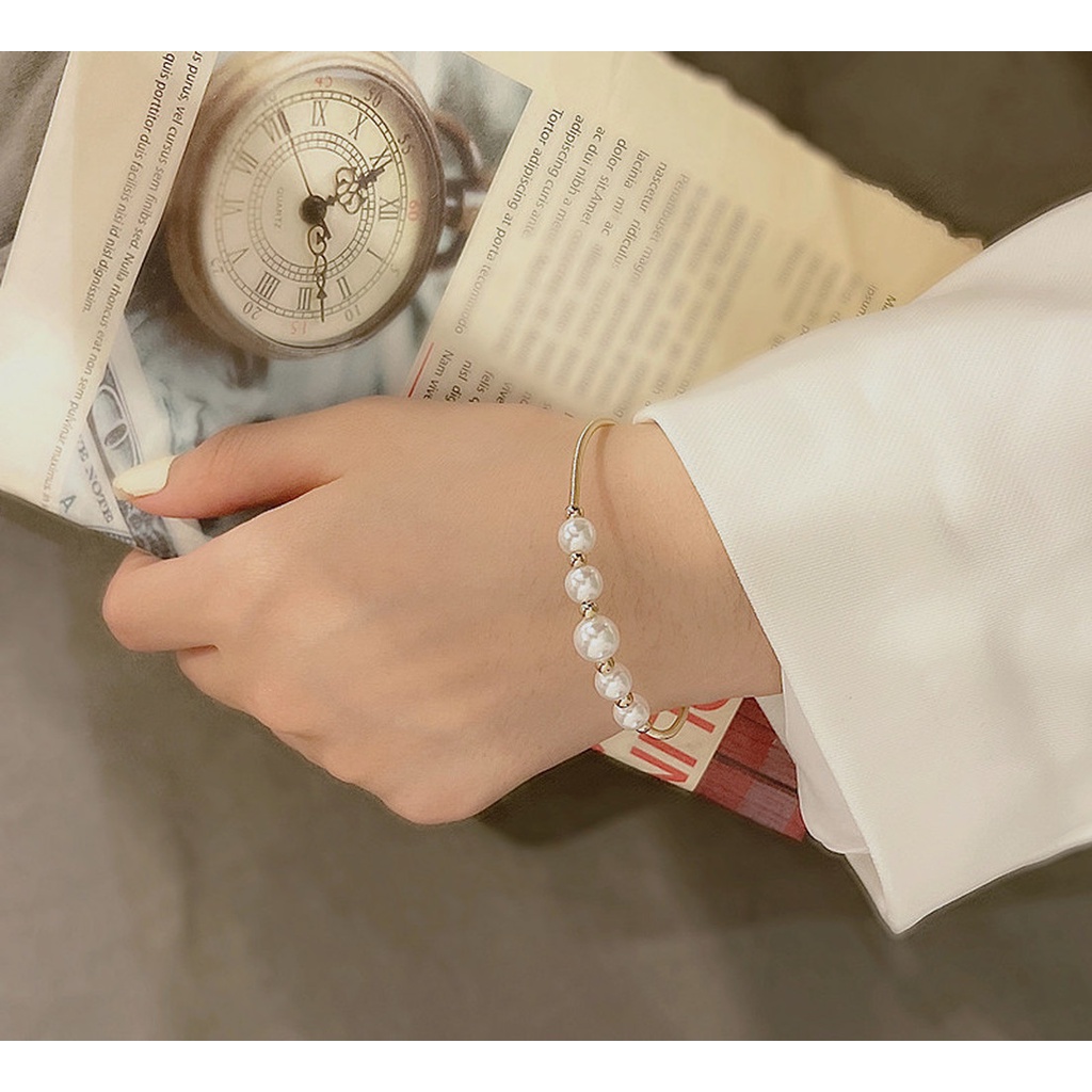 Vòng Tay Ngọc Trai Baroque Đơn Giản Đa Năng Phong Cách Mới 2022