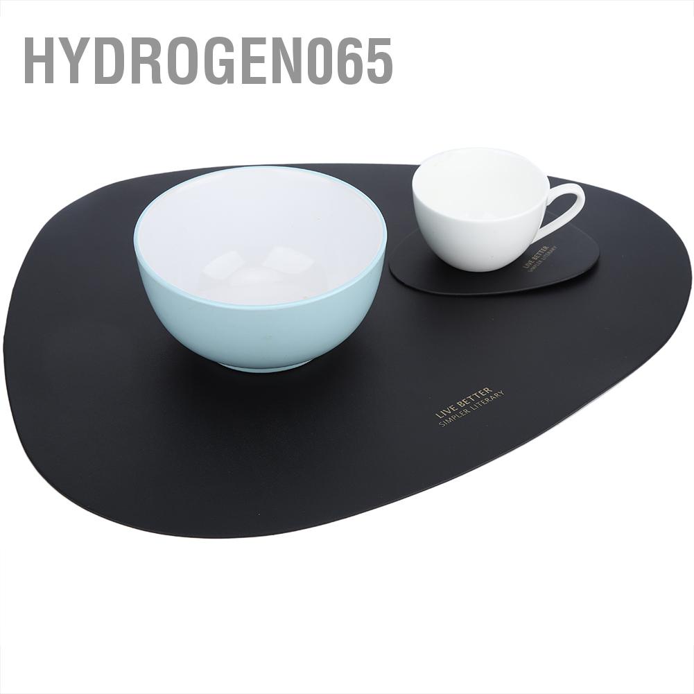 Bắc Âu da tam giác Placemat cách nhiệt chống trơn trượt Bộ đồ ăn không thấm nước Mat Hydrogen065