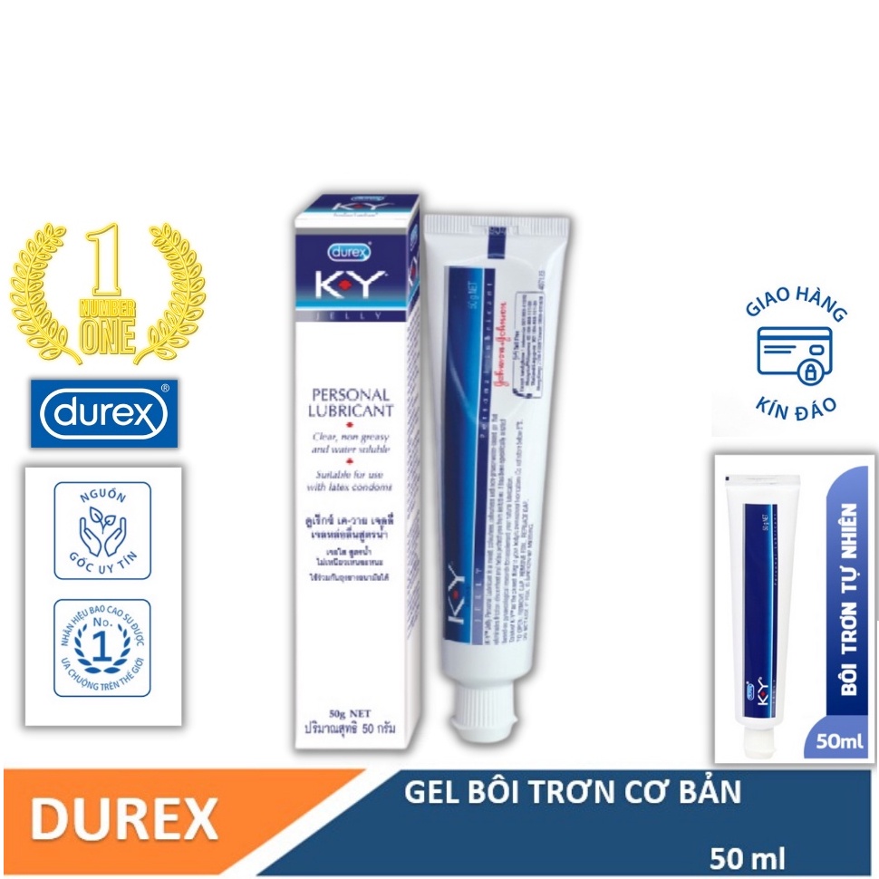 Gel Bôi Trơn Durex Ky Jelly 50g chính hãng không mùi
