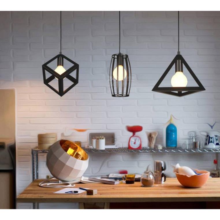 Bộ 3 đèn thả khối MOLA sơn tĩnh điện 3 lớp khung kim loại chắc chắn đảm bảo độ bền