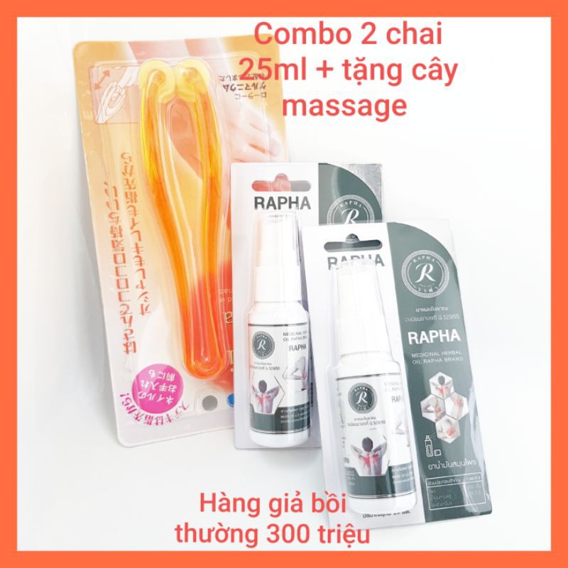 Combo 2 Chai 25ml Dầu Xoa Bóp Đau Nhức Xương Khớp Thái Lan Rapha