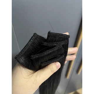 bộ tóc kẹp phím mảnh làm từ tóc thật 100%(có bảo hành)