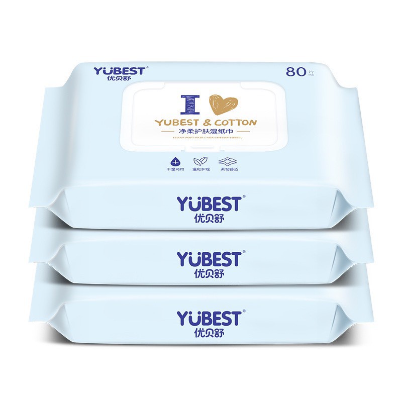 Giấy ướt Yubest 80 tờ có nắp