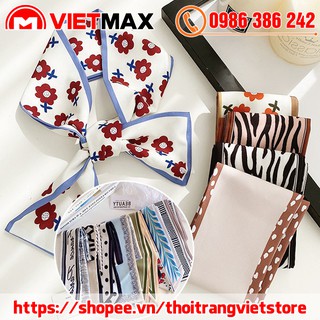 💎 Dây Buộc Tóc Dạng Nơ Xinh Xắn Có Thể Làm Khăn Quàng Cổ Cho Nữ - Khăn Ruy Băng Lụa 100x8 cm