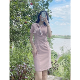 Váy công sở cổ nơ y162
