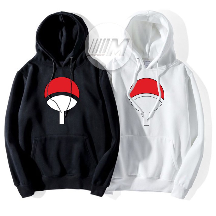 Áo hoodie NAruto ,áo nỉ mũ Logo Uchiha