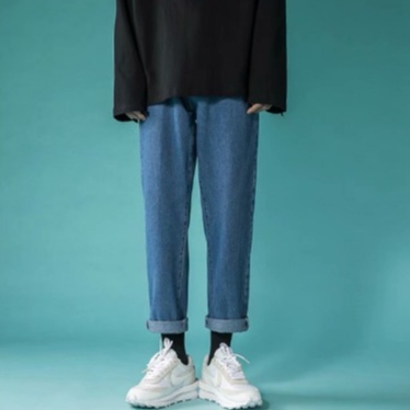 Quần Denim Ống Rộng Màu Sắc Vintage Hàn Quốc Cho Nam | BigBuy360 - bigbuy360.vn