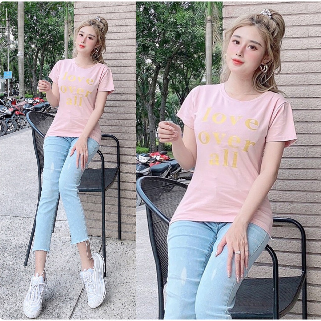 Áo thun nữ thun thái thêu dáng ôm | BigBuy360 - bigbuy360.vn