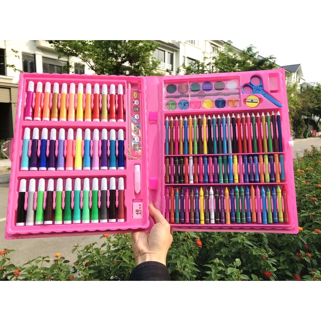 Bộ tô màu 150 chi tiết cho bé thỏa sức sáng tạo - Bộ màu loại to hàng loại 1
