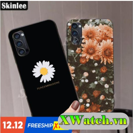 Ốp lưng phủ bóng Oppo Reno / Reno 2 / Reno 2F / Reno 3 / Reno 3 pro / Reno 4 / Reno 4 pro hình hoa cúc