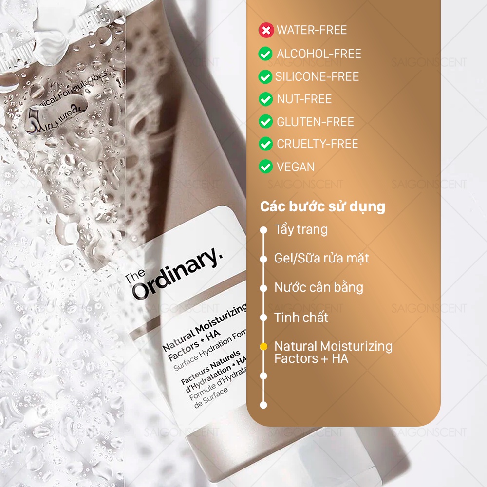 Kem dưỡng ẩm The Ordinary Natural Moisturizing Factors + HA