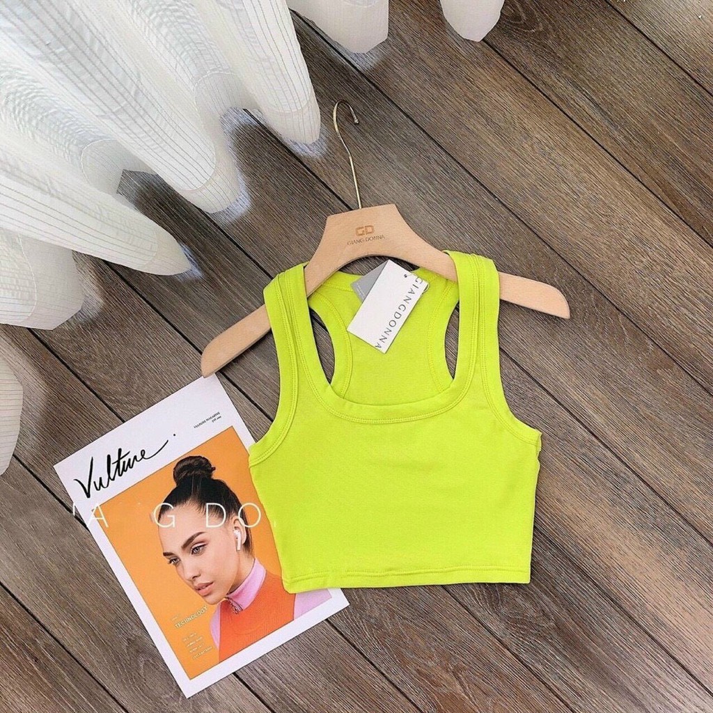 [Mã SKAMFSW175 giảm 10K đơn 50K] Áo ba lỗ dáng croptop chất cotton