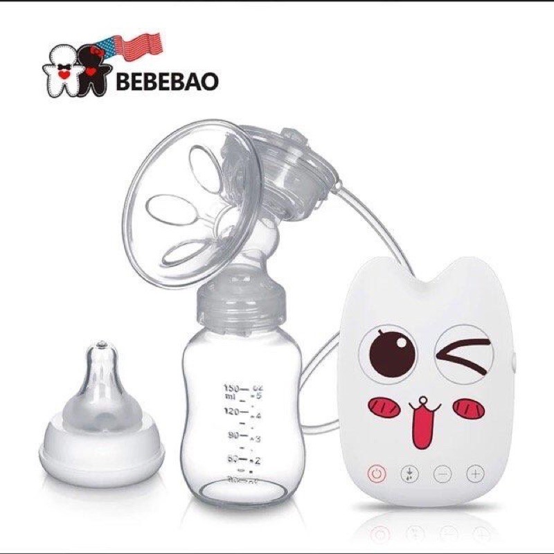 Máy hút sữa điện đơn Miss Baby, Bebebao tặng 5 túi zip trữ sữa cho bé