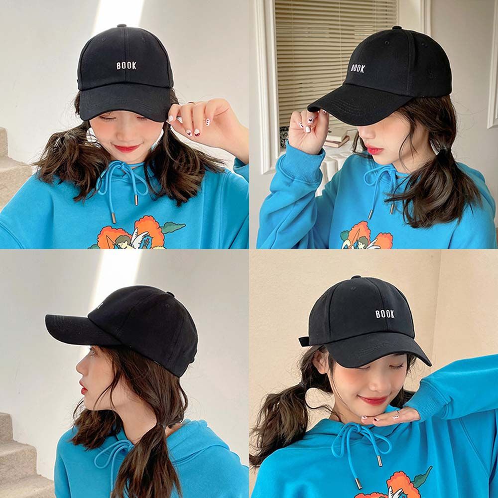 Mũ lưỡi trai thêu chữ BOOK đơn giản phong cách Hàn Quốc dành cho nữ