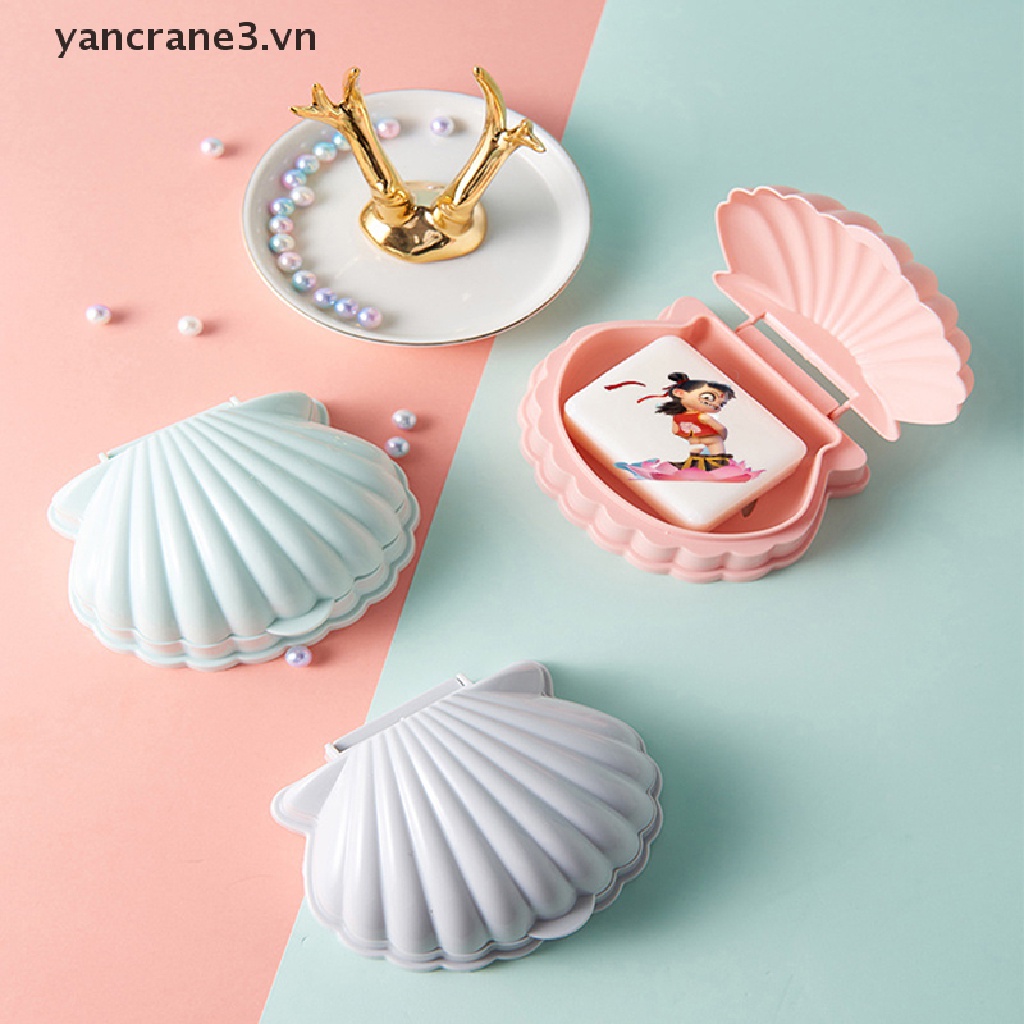 1 hộp đựng xà phòng hình vỏ sò thiết kế nhỏ gọn tiện dụng cho nhà tắm {yancrane3.vn}