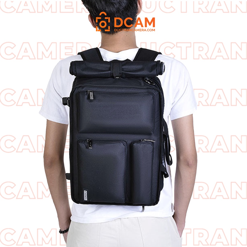 Cặp Balo Máy ảnh &amp; Laptop Caden Bussiness Bag form cứng chống nước kiểu dáng hiện đại - CT01