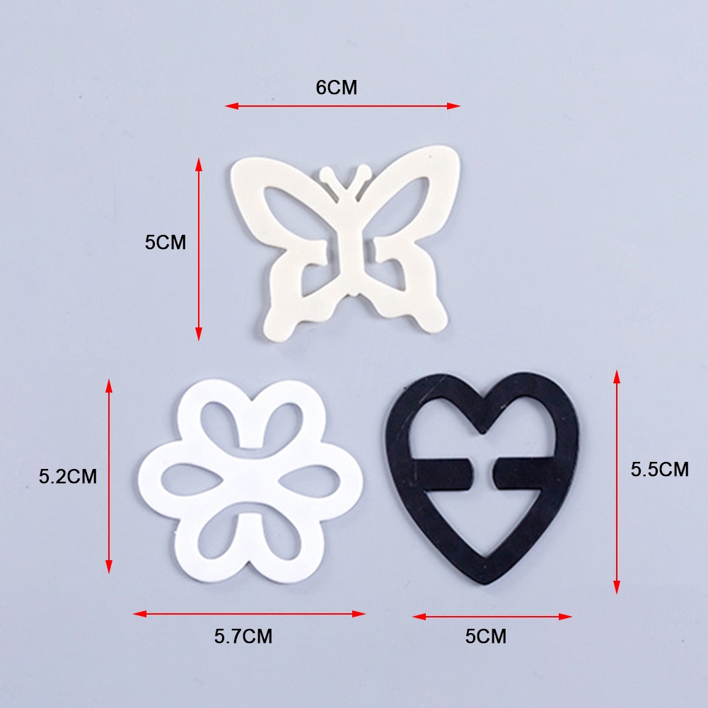 Set 2 Kẹp Giữ Dây Áo Ngực Chống Trượt Hình Bướm Trái Tim