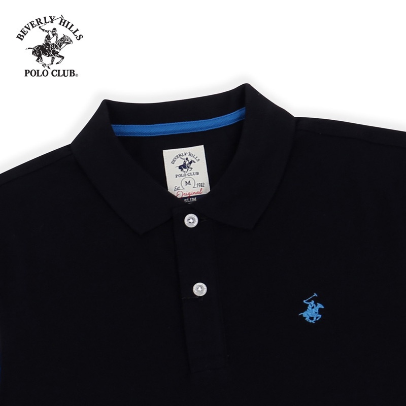 Beverly Hills Polo Club - Áo polo Ngắn tay Nam Slimfit Đen BK- BHPC PMSSS20TL060