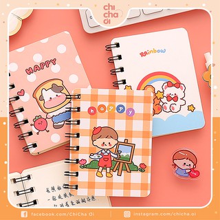 Sổ tay, sổ nhật ký, sổ ghi chép lò xo nhỏ gọn Hàn Quốc dễ thương cho bé