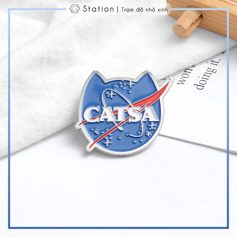 Pin cài áo huy hiệu NASA CATSA hàng không vũ trụ - GC355