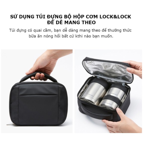 Bộ Hộp Cơm Giữ Nhiệt Thép Không Gỉ Lock &amp; Lock LHC8031SLV giadungmall