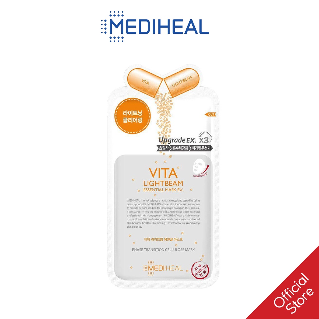 Mặt Nạ MediHeal -Teatree-Collagen-Lightbeam- Placenta Essential Mask Ex 25ml