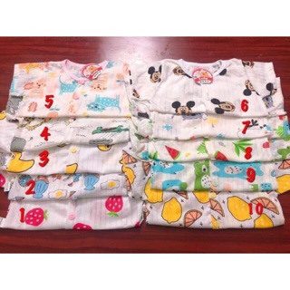 Combo 6 bộ cotton giấy có cúc
