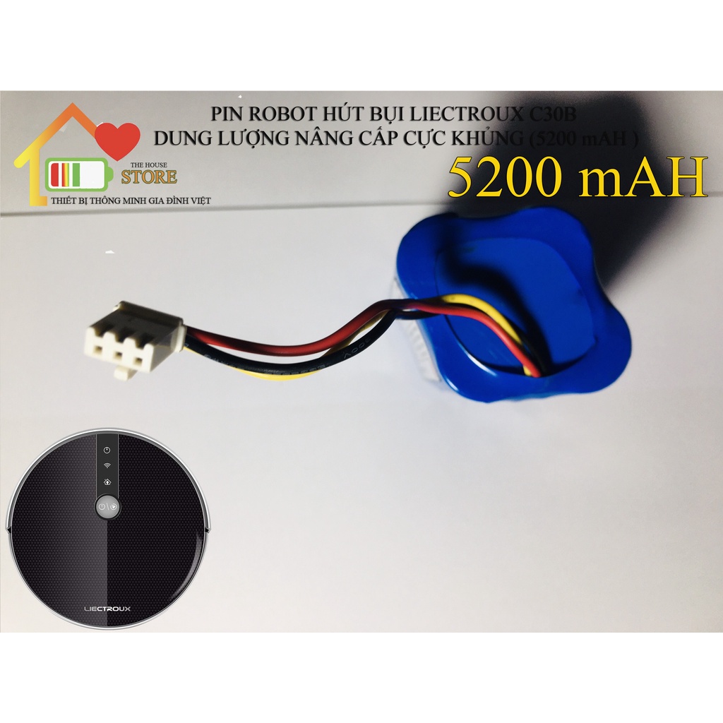 (DUNG LƯỢNG 5200 mAH  ) PIN ROBOT HÚT BỤI LIECTROUX C30B NÂNG CẤP CỰC KHỦNG BẢO HÀNH 9 THÁNG