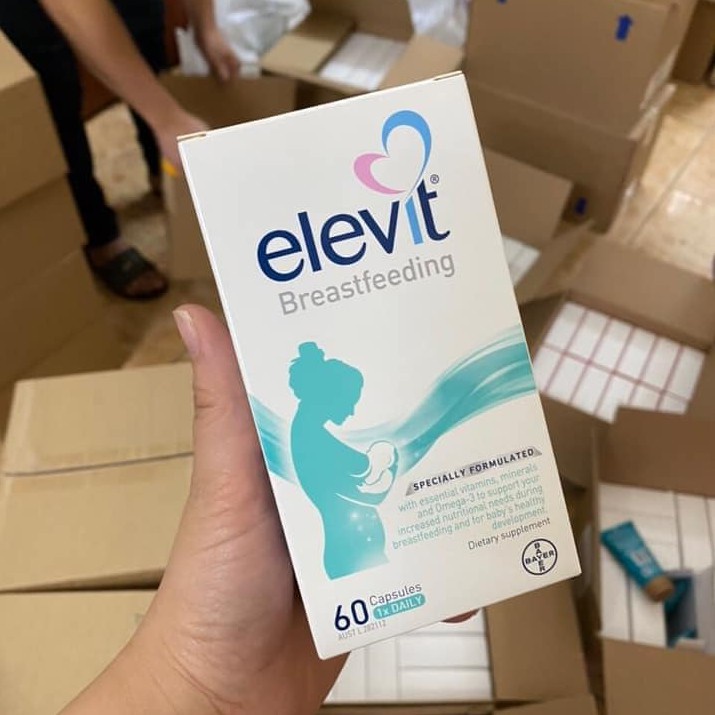 (Tem Chemist) Elevit bú sau sinh mẫu mới 60v
