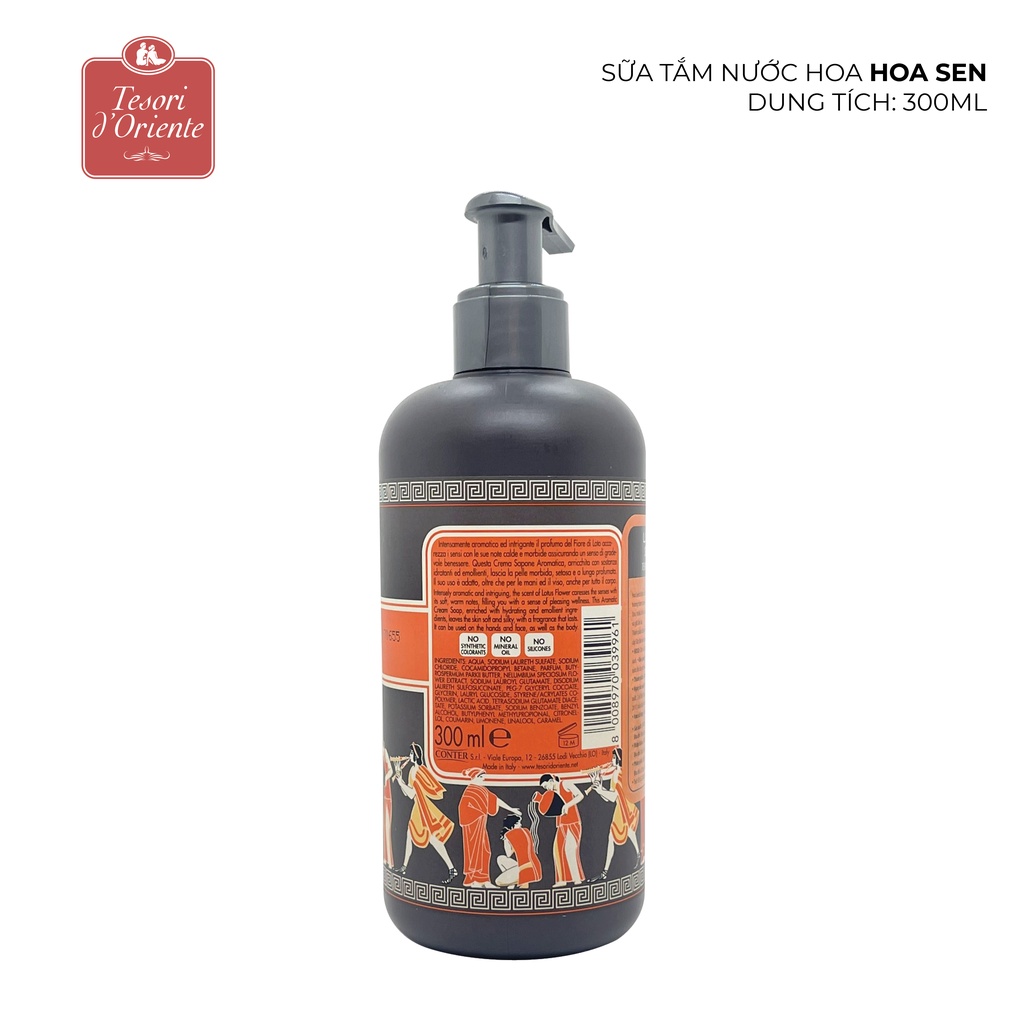 Sữa tắm nước hoa Ý Tesori d'Oriente chính hãng 300ml hương thơm lưu giữ cả ngày (kèm vòi) | BigBuy360 - bigbuy360.vn