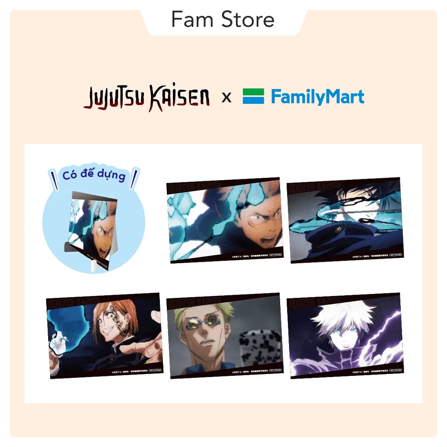 Ảnh nhân vật Jujutsu Kaisen x FamilyMart Japan Limited (Visual card)