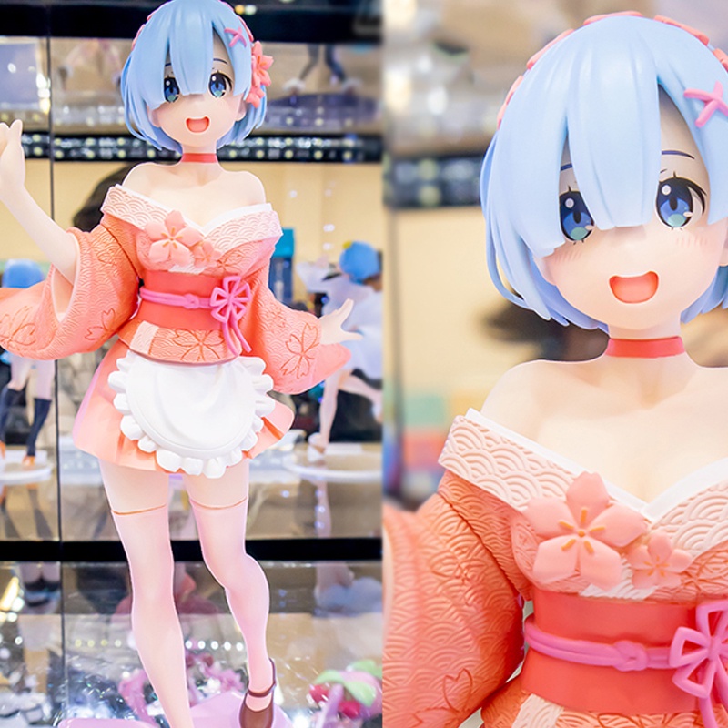 Mô Hình Nhân Vật Re: Life In A Different World From Zero Rem Mặc Kimono Hồng Bằng PVC 23cm