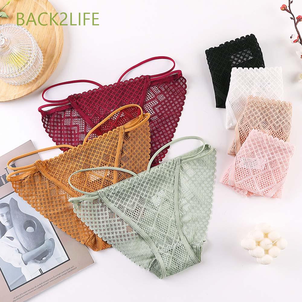 Quần lót vải ren thoáng khí lưng cao thời trang dành cho nữ