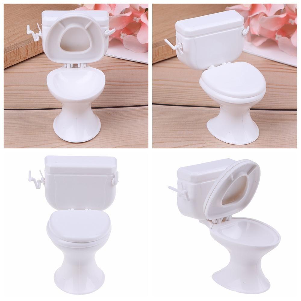 BEBETTERM Toilet Mini Trang Trí Nhà Búp Bê Phong Cách Vintage