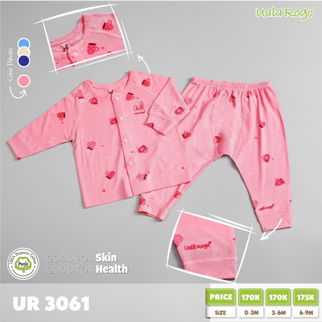 Bộ Cúc Giữa Uala Rogo Vải PETIT Siêu Xinh 3061