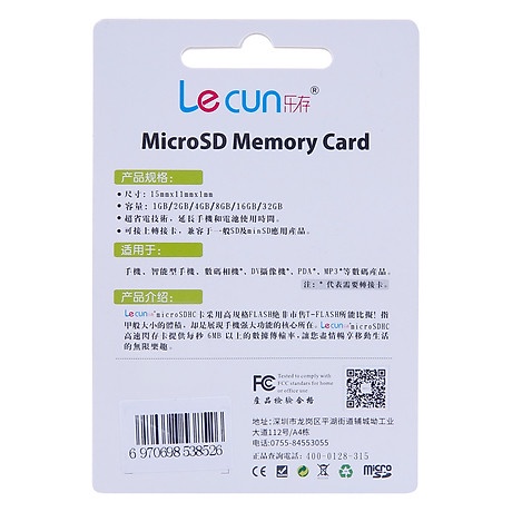 Thẻ nhớ 8GB 16GB 32GB 64GB Lecun Micro SD chính hãng nhập khẩu BẢO HÀNH 5 NĂM