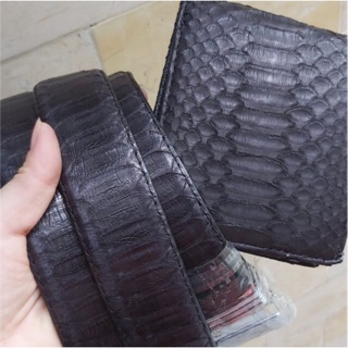 Combo Nịt + Ví Da Trăn Màu Nâu