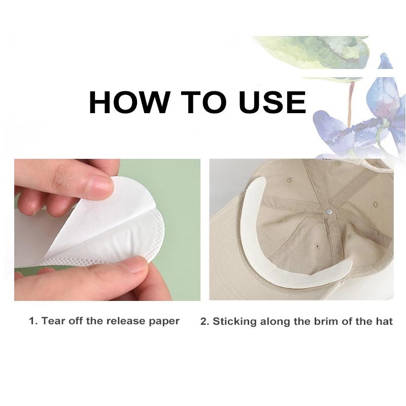 Bộ 10 Miếng Dán Vành Nón Áo Thấm Hút Mồ Hôi Có Thể Điều Chỉnh