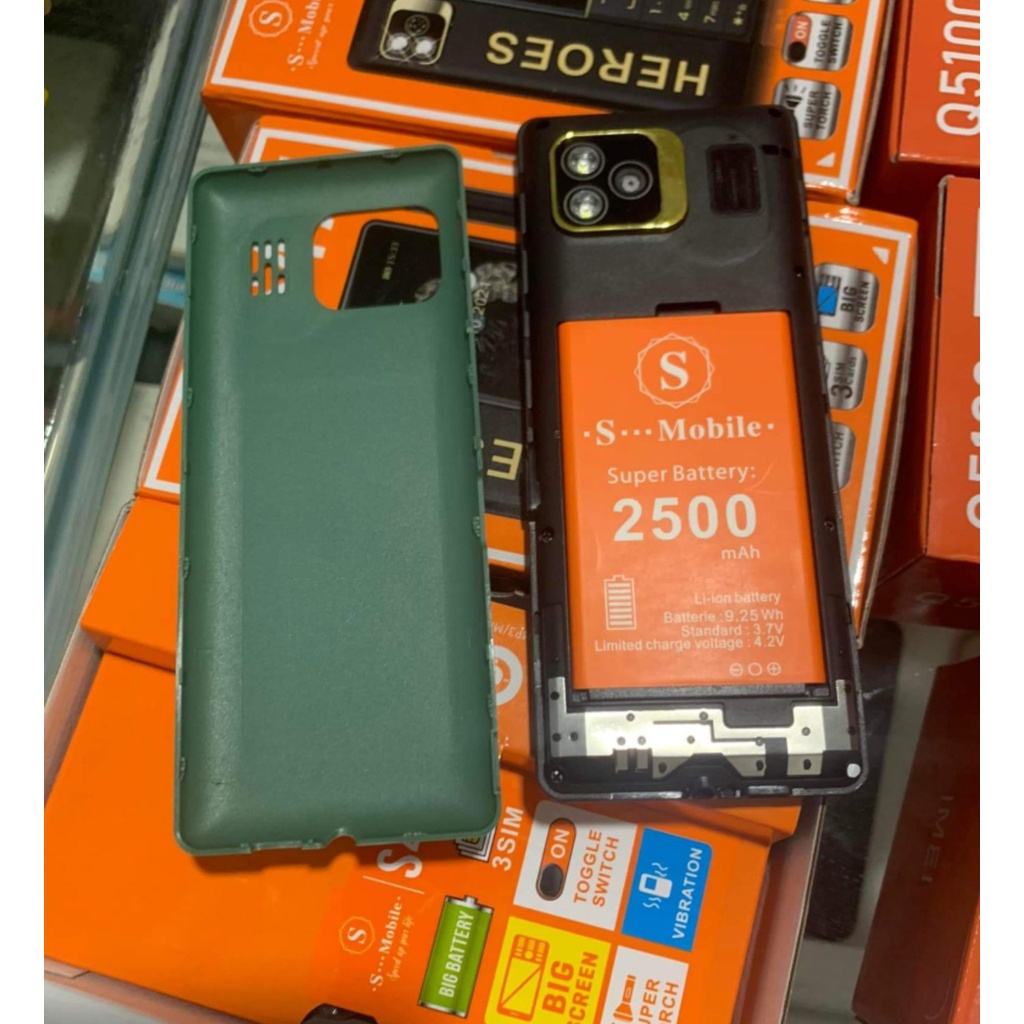 Điện thoại S_Mobile S475- 3 Sim 3 sóng, màn hình lớn 2.8inch, pin trâu - Mới,nguyên seal