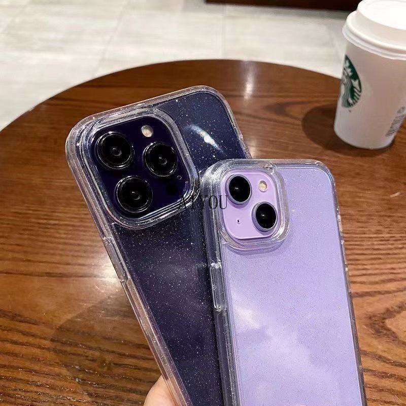 Ốp Điện Thoại Nhựa Cứng Trong Suốt Kim Tuyến Cho iPhone 14 Pro Max 13 iPhone11 Pro 12 XS Max