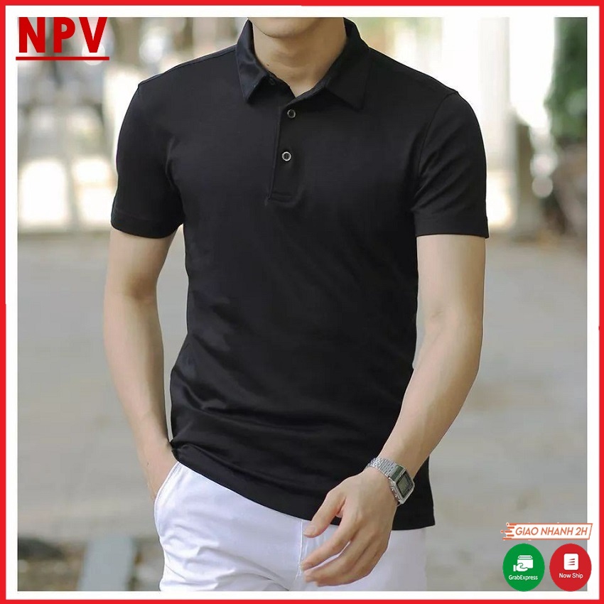 Áo polo nam cổ bẻ NPV ngắn tay, áo phông nam vải thun coton không nhăn không xù | BigBuy360 - bigbuy360.vn