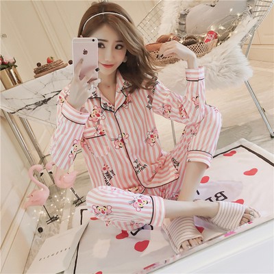 Bộ đồ ngủ nữ cotton bộ đồ nữ dài tay - Đồ mặc nhà mùa đông nữ dễ thương BĐN06