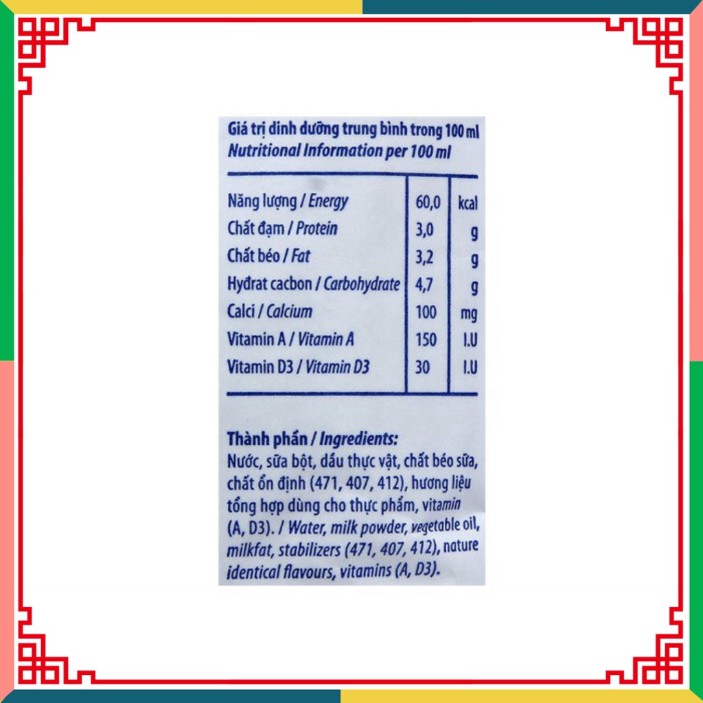 1 Gói túi sữa tươi Vinamilk không đường 220ml