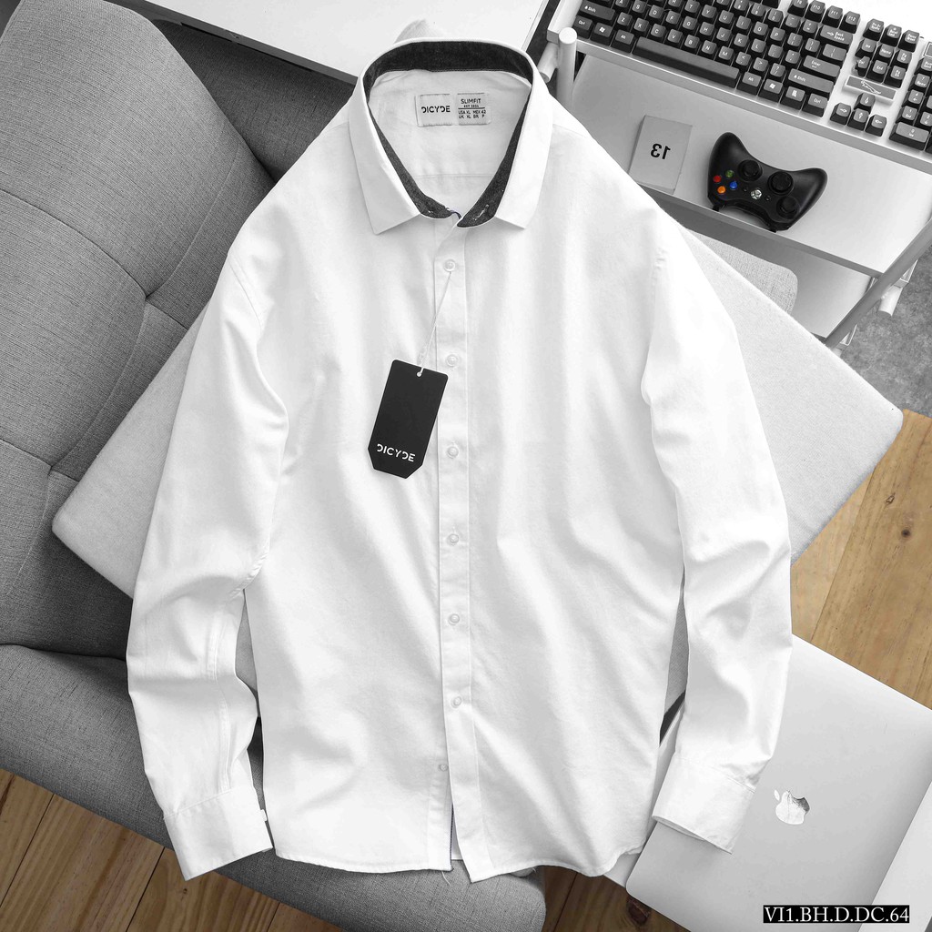 Áo sơ mi nam trắng dài tay công sở hàn quốc DICYDE VI1.BH.D.DC.64 | BigBuy360 - bigbuy360.vn