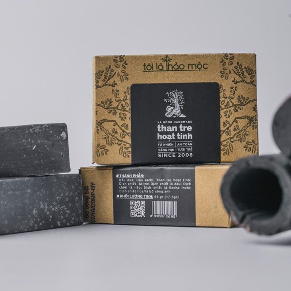 Xà Bông Than Hoạt Tính - Tôi Là Thảo Mộc (95gr)