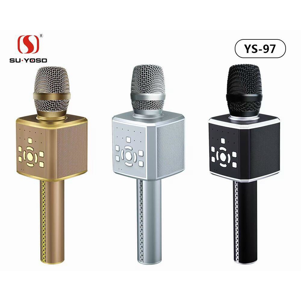 Combo Micro bluetooth Karaoke YS97 - Vừa hát vừa Livestream &amp; Thu âm tặng kèm Ma1 - dây chia tai nghe - tai phone